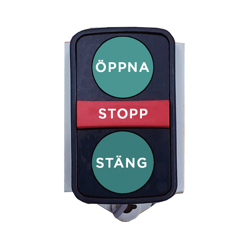 Tryckknapp öppna/stopp/stäng